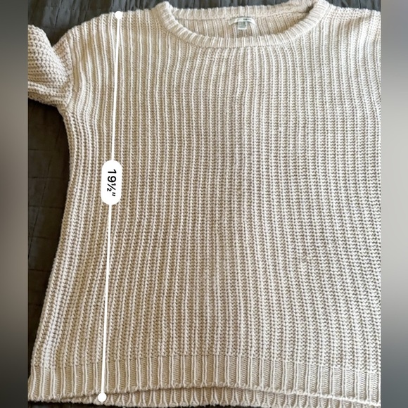 Amuse Society Ribber Beige‎ Bubble Sleeve Sweater Size M - Picture 5 of 6
